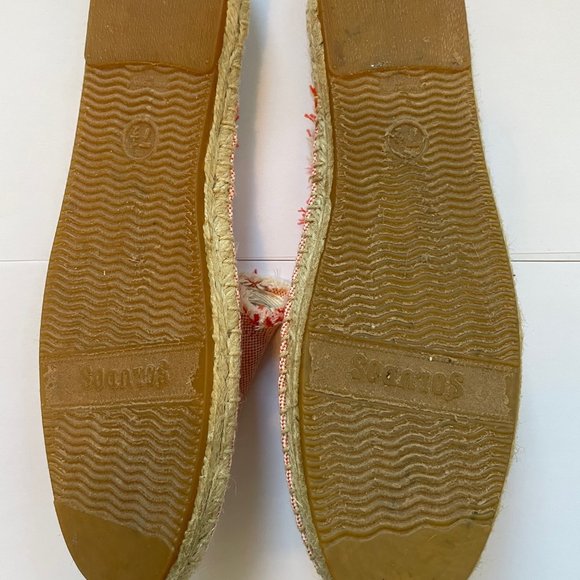 Soludos Frayed Mule Espadrille - Size 7 1/2 - Coral - Picture 3 of 5